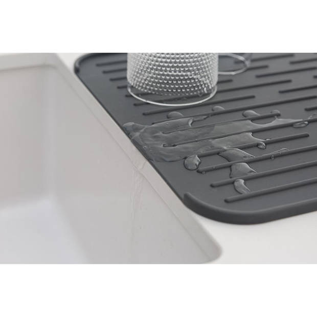 Brabantia Sink Side afdruipmat siliconen 44 x 32 cm - Dark Grey