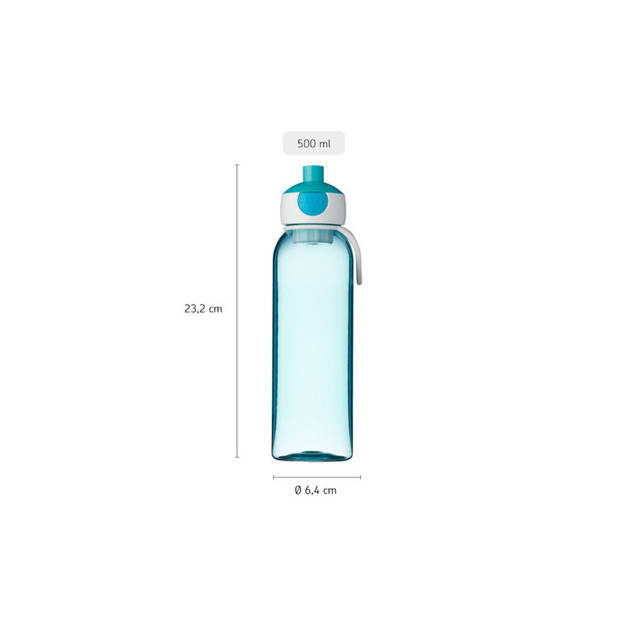 Mepal Waterfles pop-up Campus 500 ml - turquoise