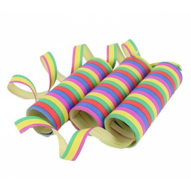 Serpentines - 3x rollen - gekleurde stroken mix - papier - feestartikelen - Serpentines