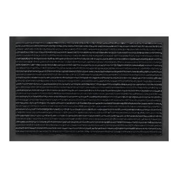 Schoonloopmat Maxi Dry stripe antraciet 60x80 cm
