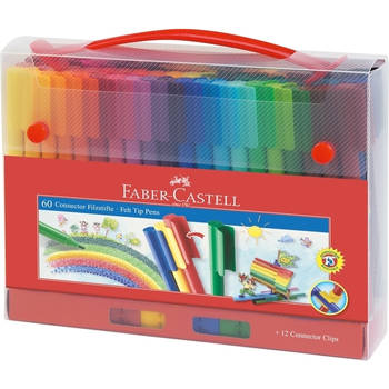 viltstiften Faber-Castell Connector koffer 60 stuks