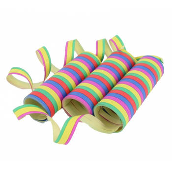 Serpentines - 3x rollen - gekleurde stroken mix - papier - feestartikelen - Serpentines