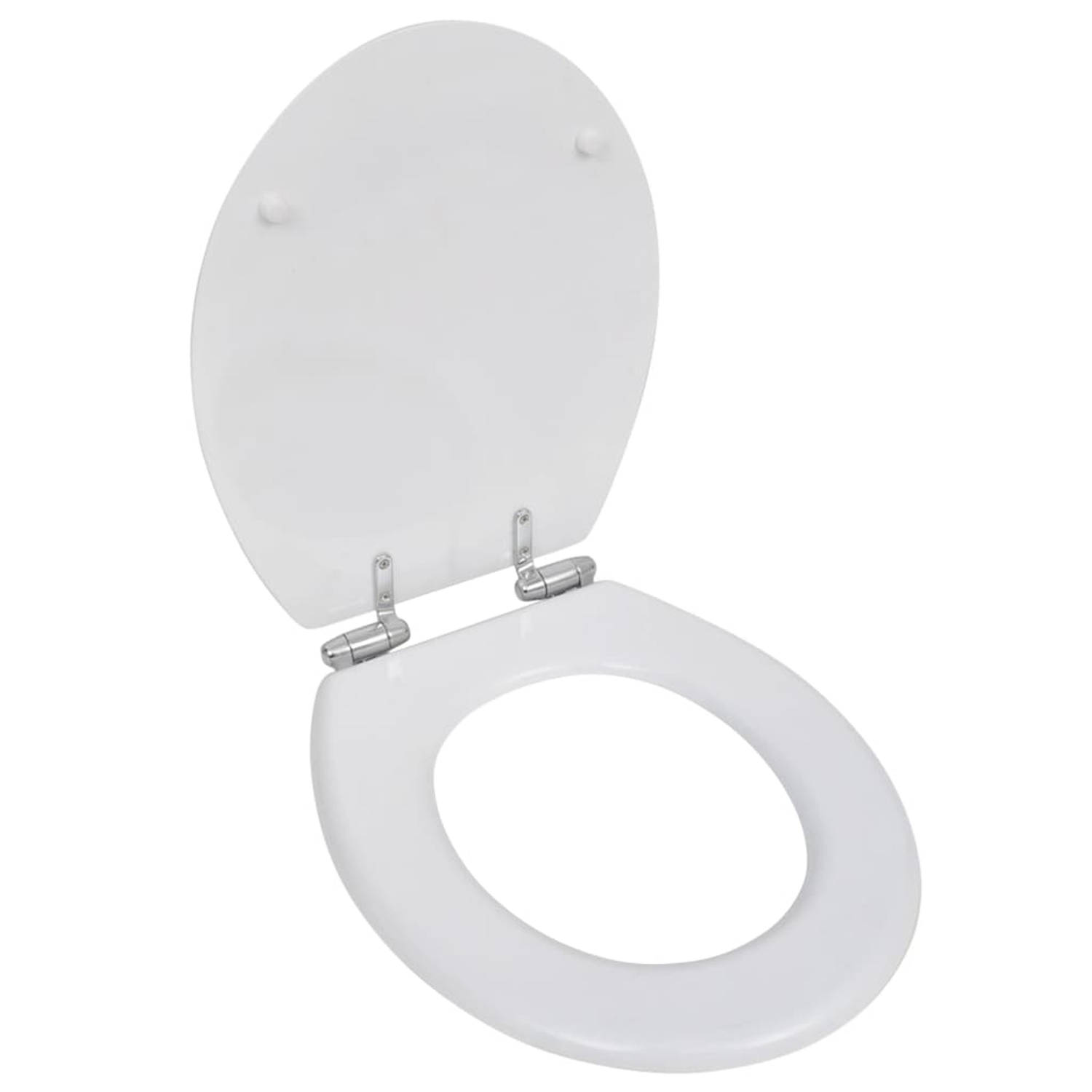 WC-bril met soft-close MDF deksel en eenvoudig ontwerp wit