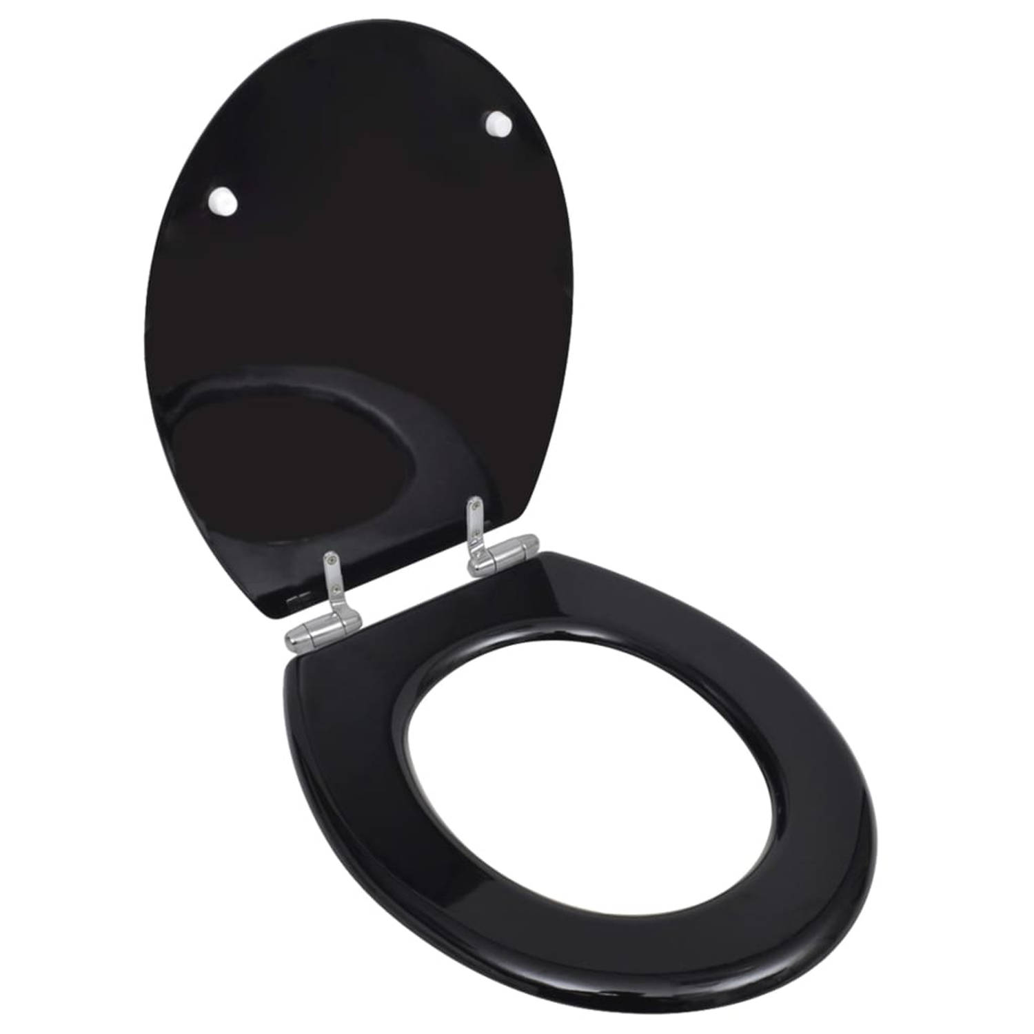 soort Behandeling Facet vidaXL Toiletbril soft-close simpel ontwerp MDF zwart | Blokker
