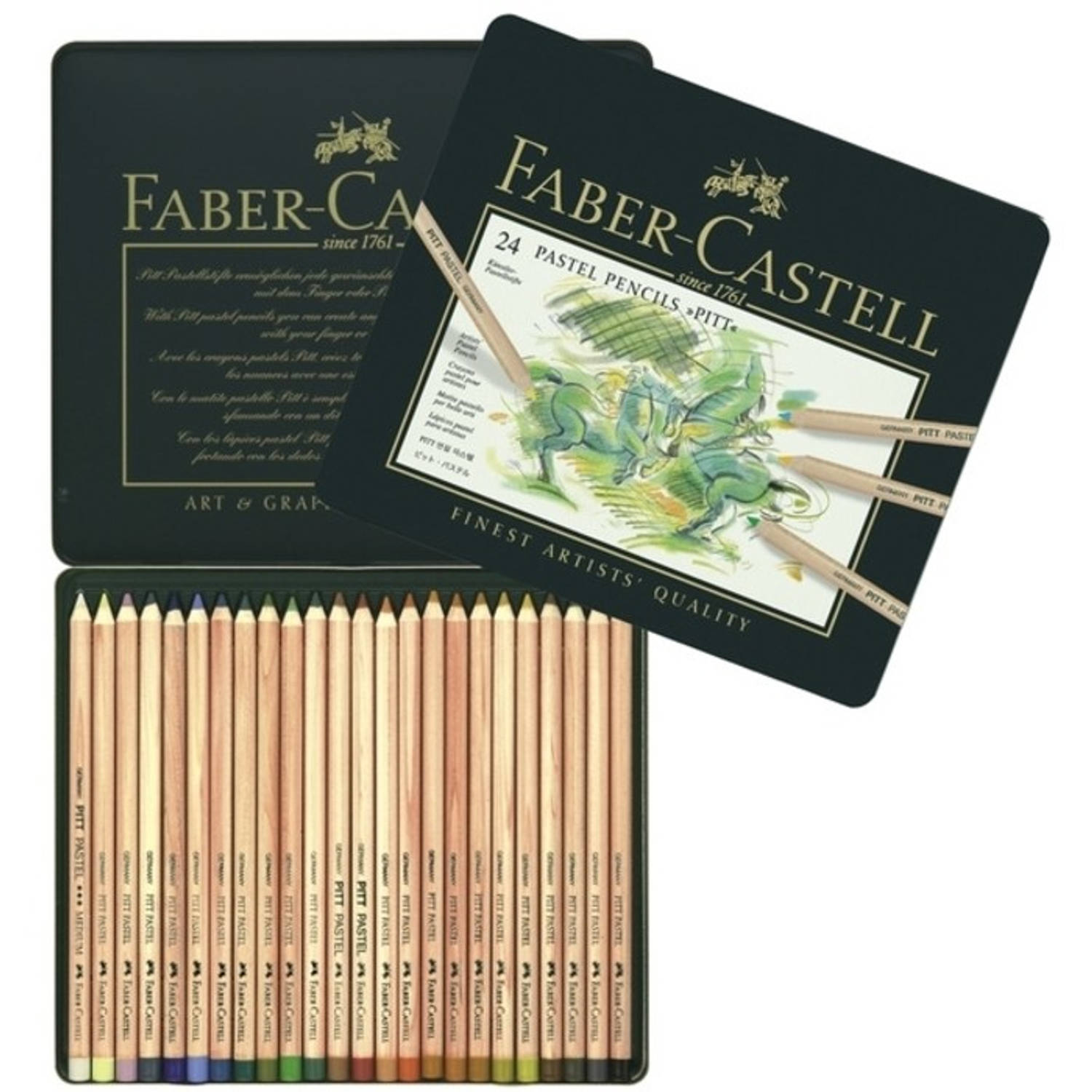 Faber-Castell Colour pencil Pitt Pastel tin of 24 (112124)