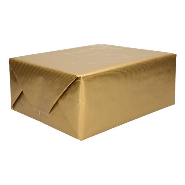 Rollen Gouden kraftpapier/Inpakpapier 70 x 200 cm - Cadeaupapier
