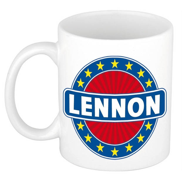 Voornaam Lennon koffie/thee mok of beker - Naam mokken