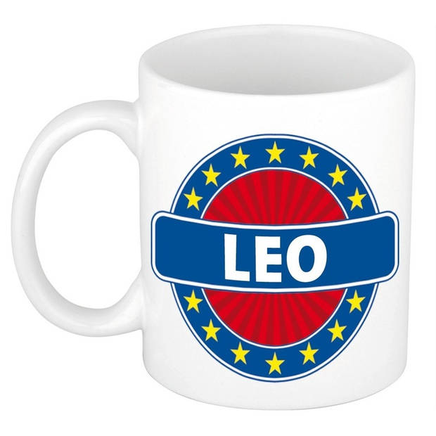 Voornaam Leo koffie/thee mok of beker - Naam mokken