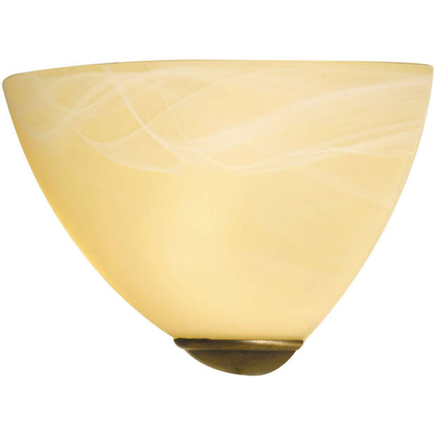 Lightning - klassieke wandlamp glas - brons