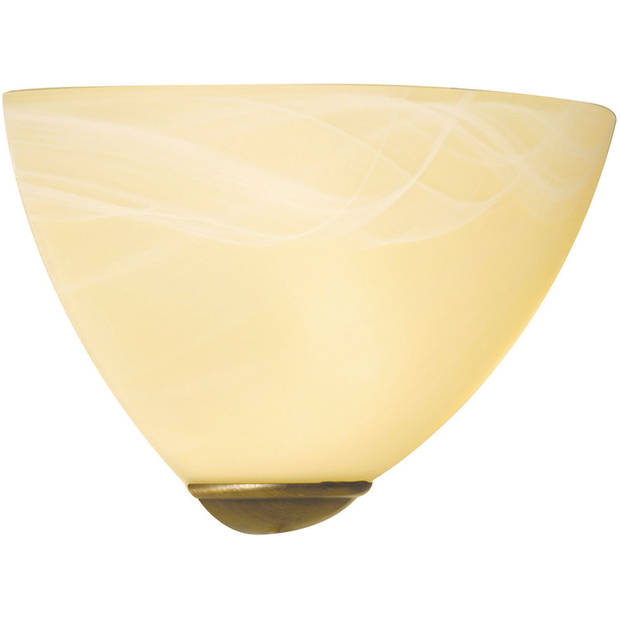 Lightning - klassieke wandlamp glas - brons