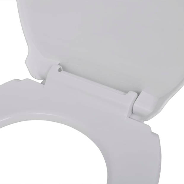 vidaXL Toiletbril soft-close ovaal wit