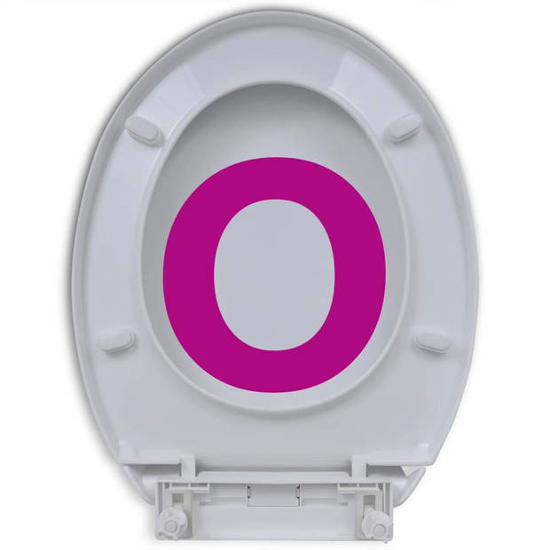 vidaXL Toiletbril soft-close ovaal wit