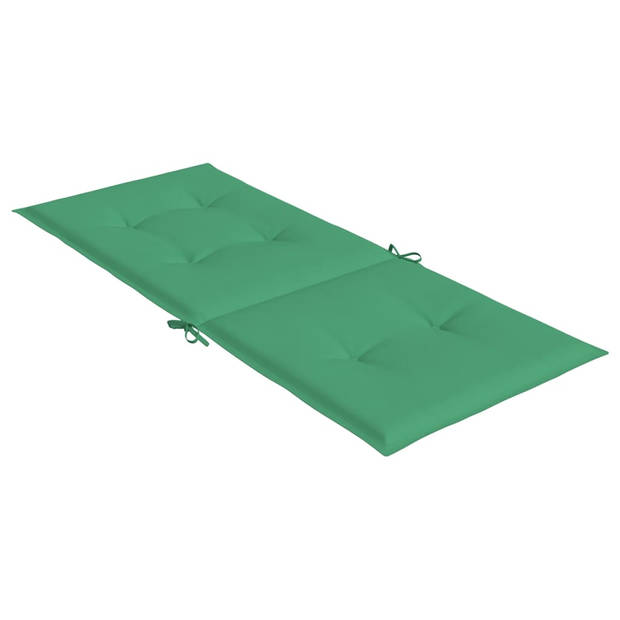 vidaXL Tuinstoelkussens 2 st hoge rug 120x50x3 cm stof groen