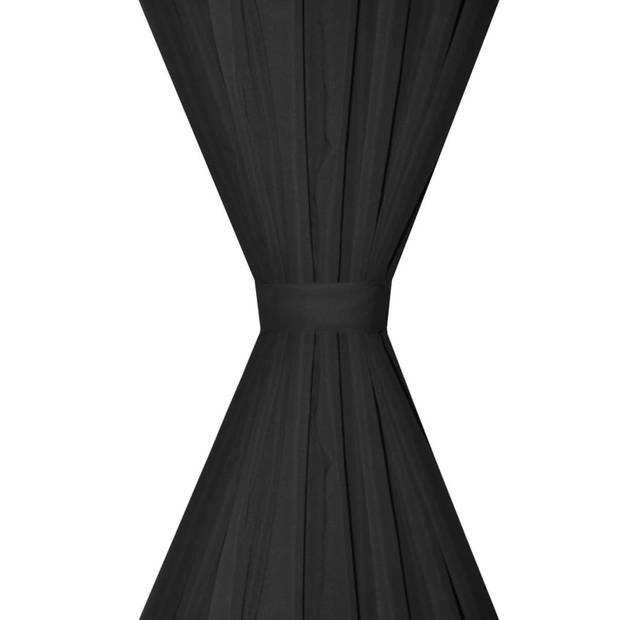 vidaXL Gordijnen verduisterend 2 st dubbellaags 140x245 cm zwart