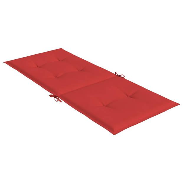 The Living Store Stoelkussens - Polyester - 120 x 50 x 3 cm - Rood