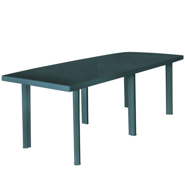 vidaXL Tuintafel 210x96x72 cm kunststof groen