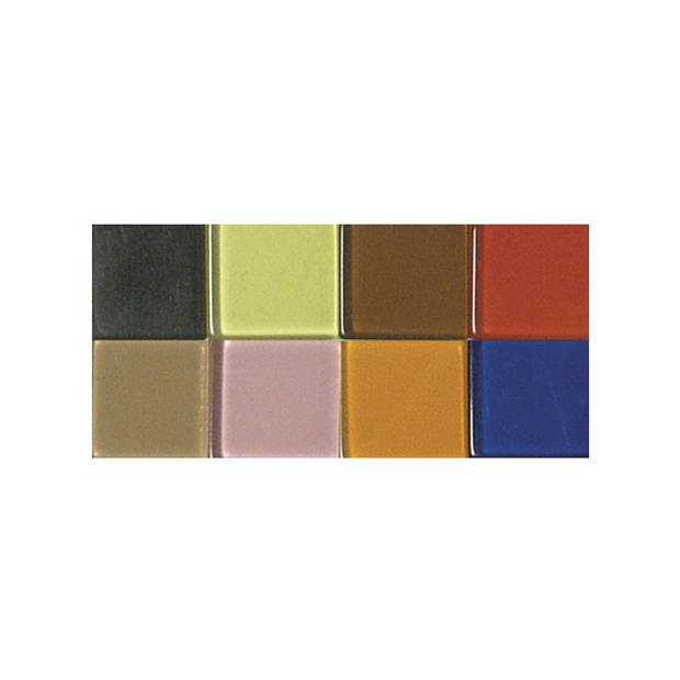 205x stuks Transparante mozaiek steentjes mix kleuren 1 x 1 cm - Mozaiektegel