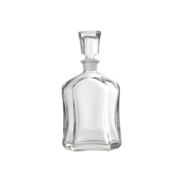 Glazen decoratie fles/karaf 700 ml/26 cm voor water of likeuren - Whiskeykaraffen