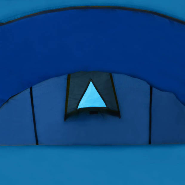 vidaXL Tent 4-persoons marineblauw en lichtblauw