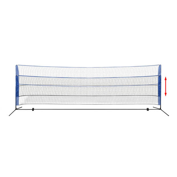 The Living Store Recreatieve Badminton Net Set - 500 x 72 cm - Inclusief accessoires