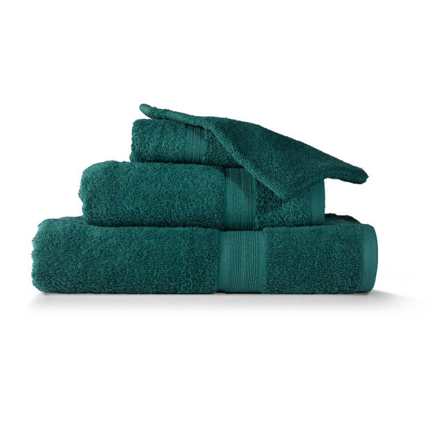 Blokker handdoek 500g - donkergroen - 140x70 cm