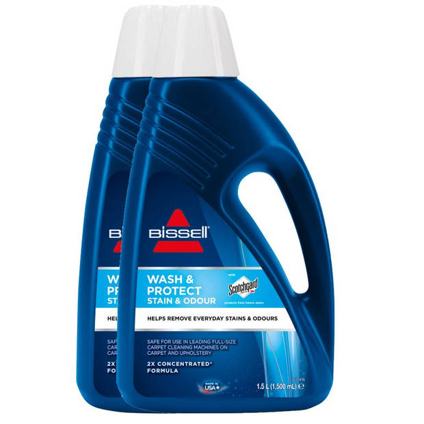 BISSELL BUNDEL - Wash & Protect Stain & Odours Reinigingsmiddel - 2x 1,5l