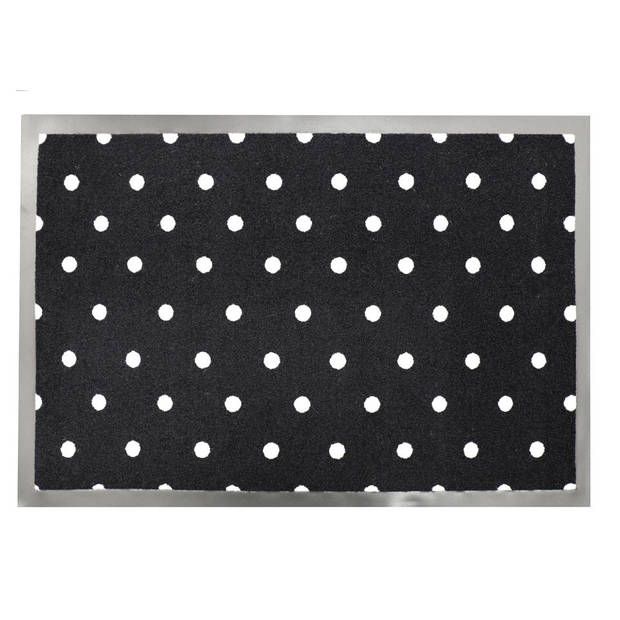 Multimat deurmat bedrukt - 50x75 cm - zwart/wit