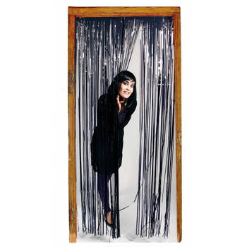 Folie deurgordijnen zwarte feest versiering van 200 cm - Feestdeurgordijnen