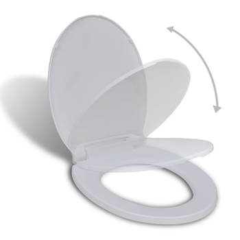 Blokker vidaXL Toiletbril soft-close ovaal wit aanbieding