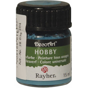 Acrylverf/hobbyverf turquoise blauw 15 ml hobby materiaal - Hobbyverf