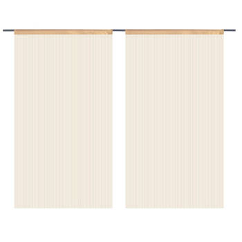 The Living Store Draadgordijnen 100x250 cm beige 2 st - Gordijn