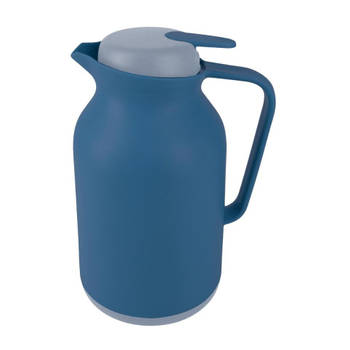 Blokker thermoskan - 1 liter - blauw