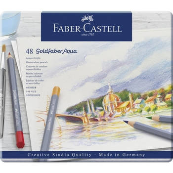 aquarelkleurpotlood Faber-Castell Goldfaber etui 48 stuks