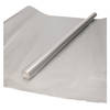Luxe inpakpapier/cadeaupapier metallic zilver 200 x 70 cm - Cadeaupapier