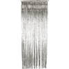 Zilveren deur versiering 244cm - Feestdeurgordijnen