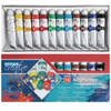 Toppoint acrylverf voor kinderen - 12x kleuren - 12 ml tubes - schilderen - Hobbyverf