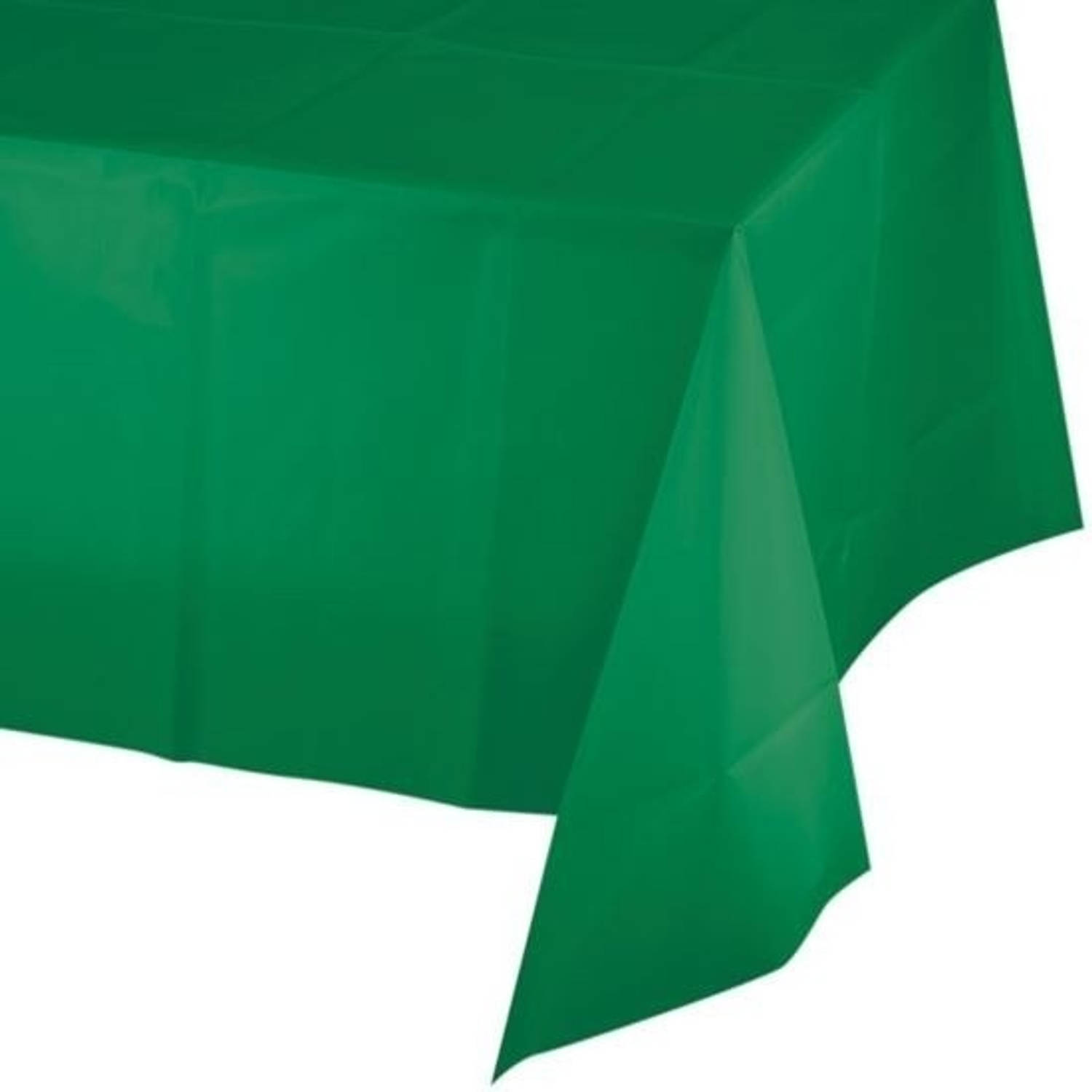 een vuurtje stoken zonsondergang leeg Tafelkleed groen 137 x 259 cm plastic - Feesttafelkleden | Blokker