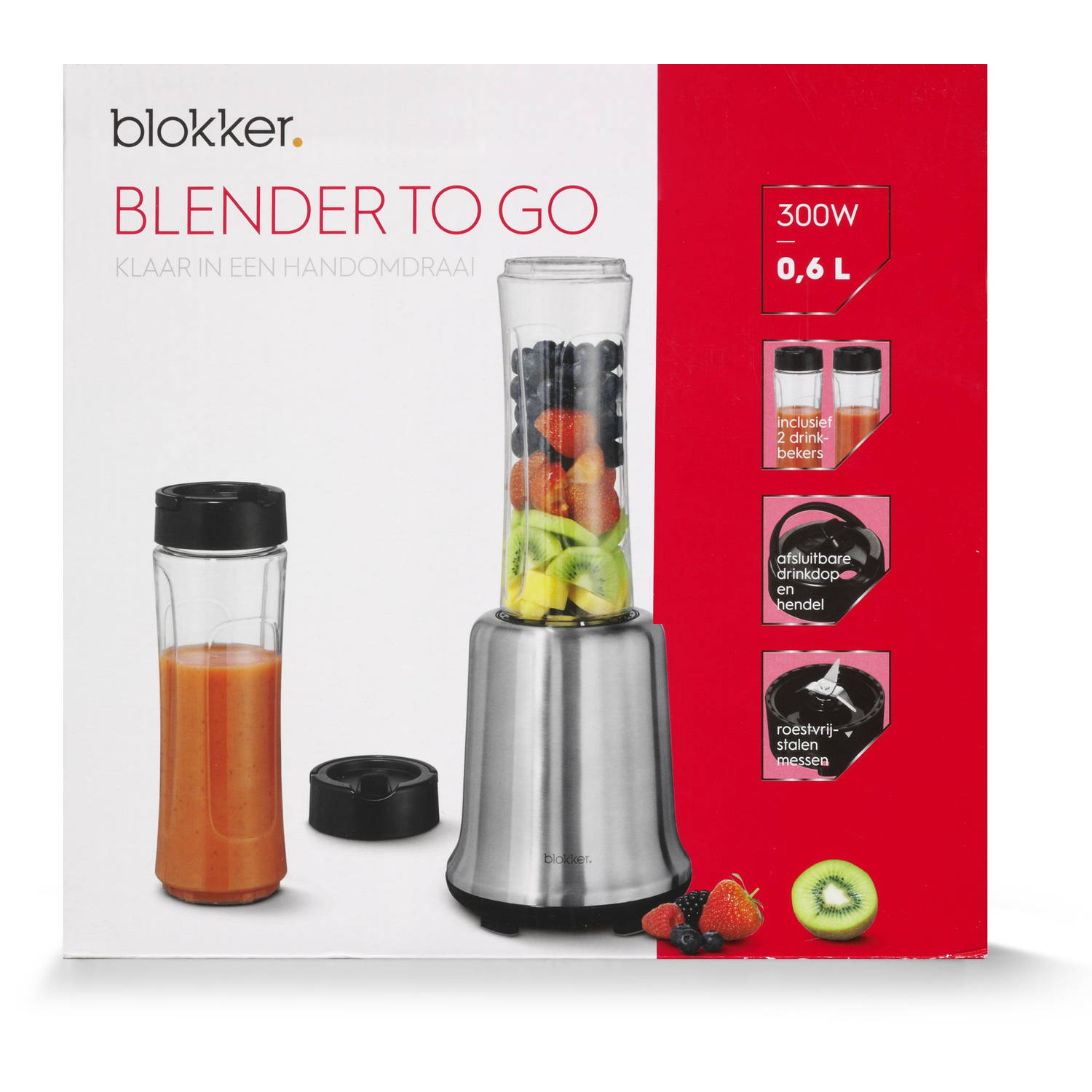 Sturen enthousiasme vervolging Blokker BL-13302 Blender To-Go 0,6L | Blokker