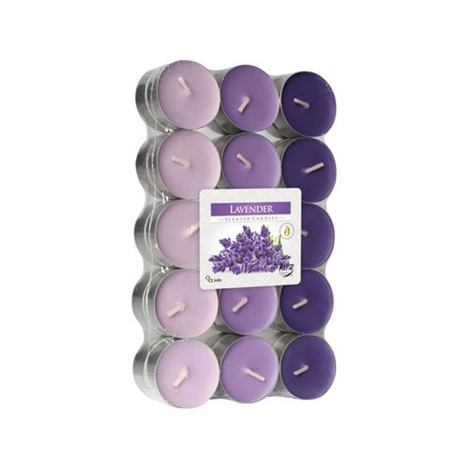Theelichtjes lavendel geur (30 stuks)