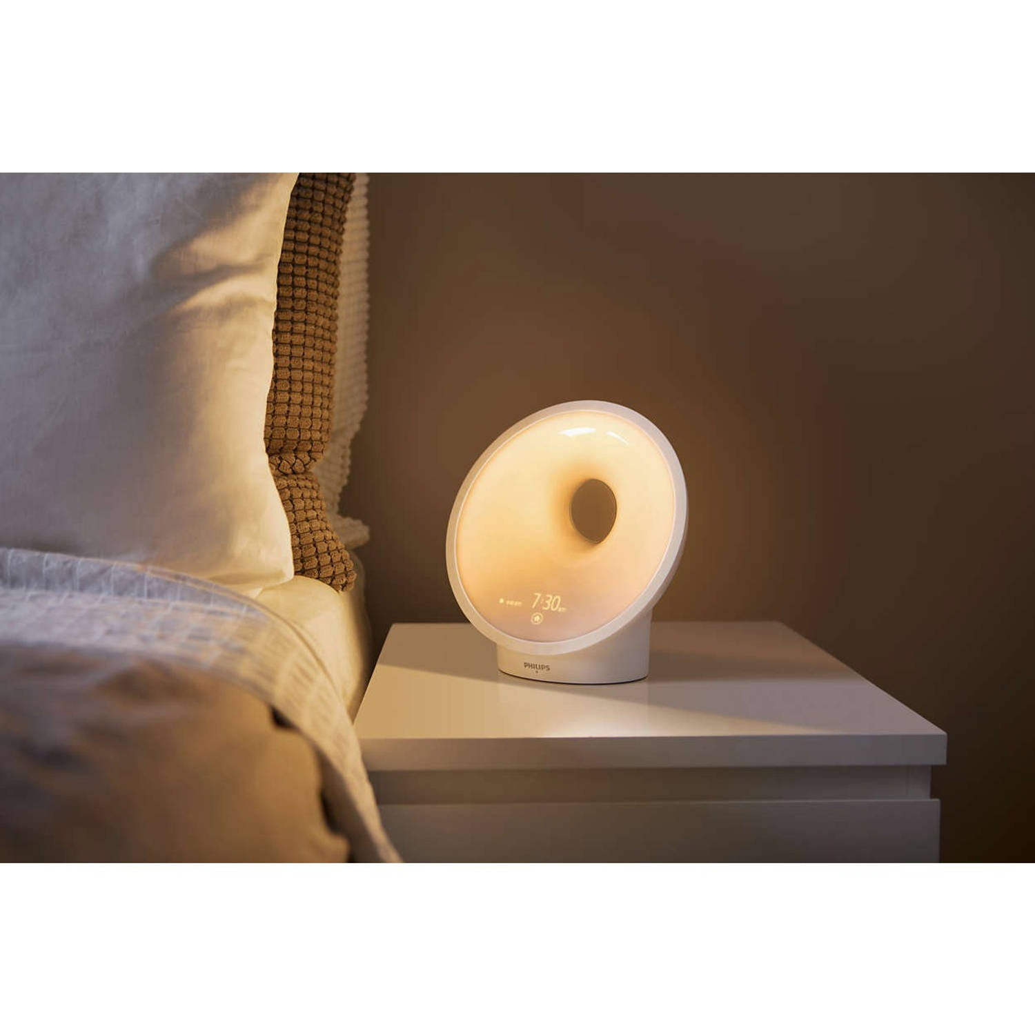 abstract munt Streng Philips Sleep & Wake-up Light Somneo HF3650/01 - wit | Blokker