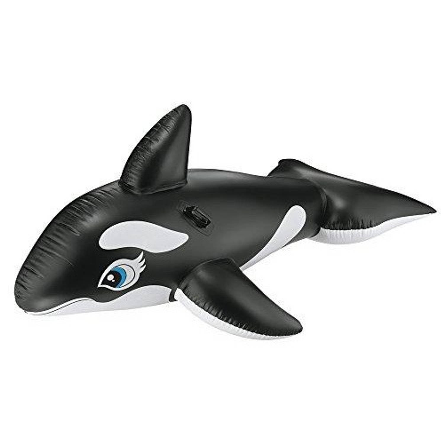 Intex opblaasbare walvis zwart 193 x 119 cm