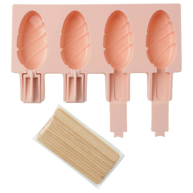 Blokker ijsjesmaker - siliconen - roze