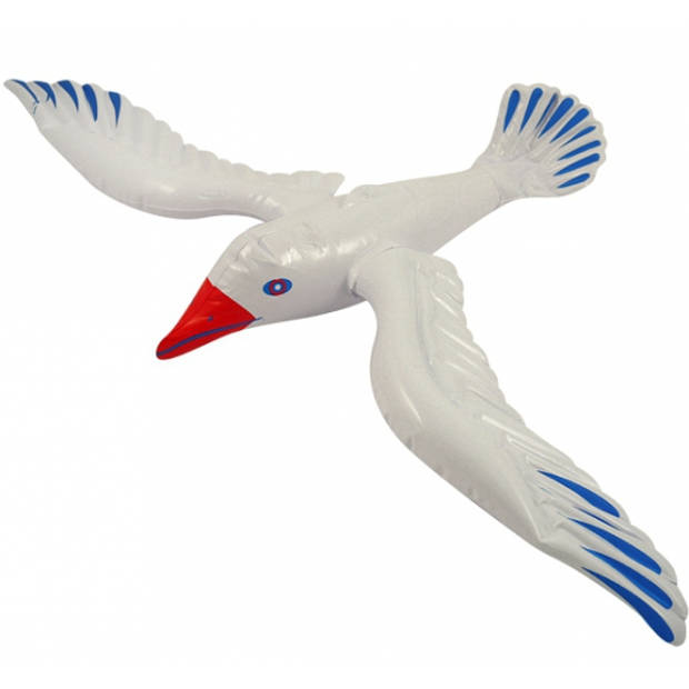 Witte opblaas vogel meeuw 67 cm - Opblaasfiguren