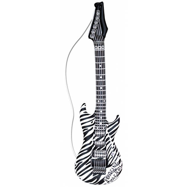 Opblaas gitaar met zebra print - Opblaasfiguren