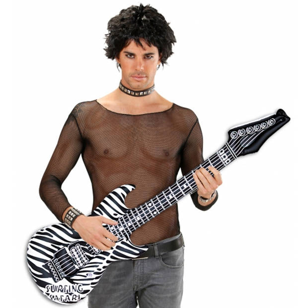 Opblaas gitaar met zebra print - Opblaasfiguren