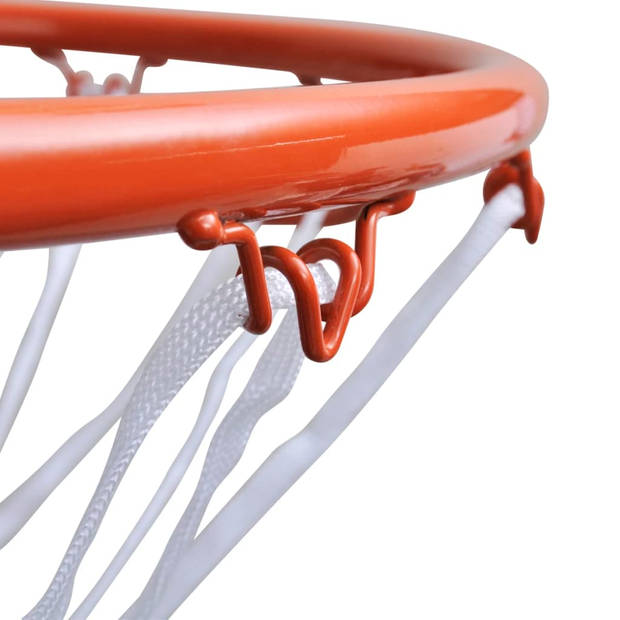 vidaXL Basketbalringset met net 45 cm oranje