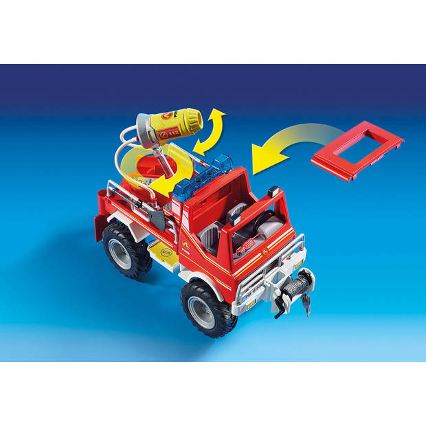 PLAYMOBIL City Action brandweer terreinwagen met waterkanon 9466