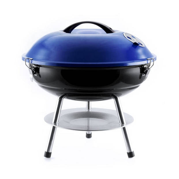 Ronde houtskool barbecue blauw - Houtskoolbarbecues