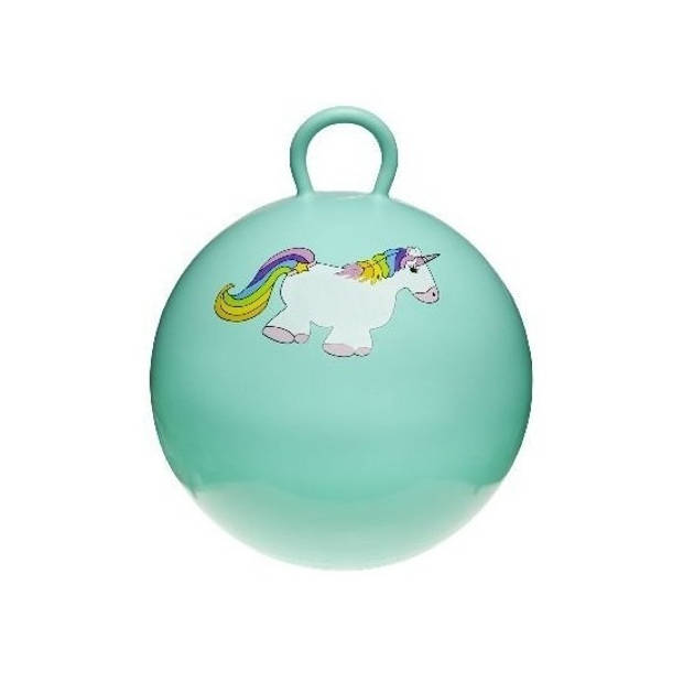 Mint groene skippybal met eenhoorn 46 cm - Skippyballen