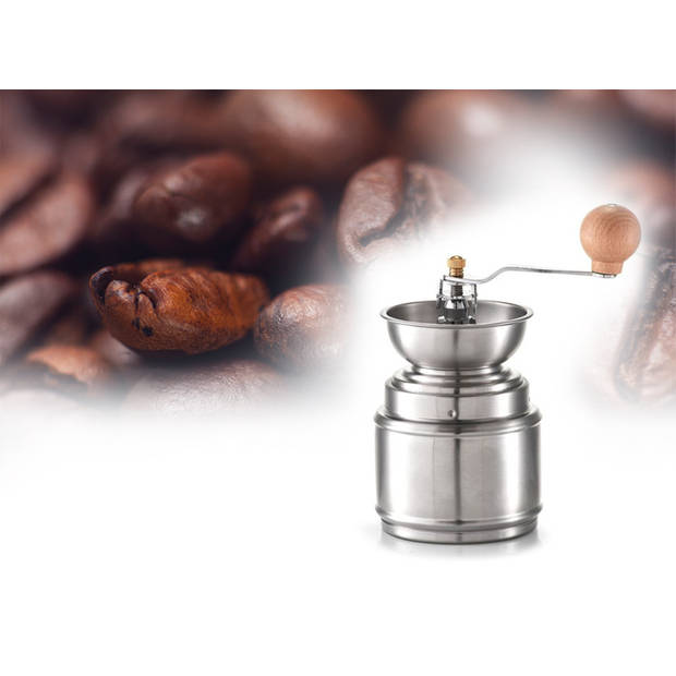 HI Handmatige Koffiemolen - RVS - Groot opvangreservoir - Handgemalen Koffie